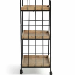 Habitat Kai Wood Drinks Trolley - Black & Mango 9 Habitat Kai Wood Drinks Trolley - Black & Mango -Habitat Sales Store 9579271 R Z003A