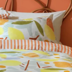 Habitat Panel Stripe Print Multicolour Bedding Set - Single -Habitat Sales Store 9584297 R Z003C