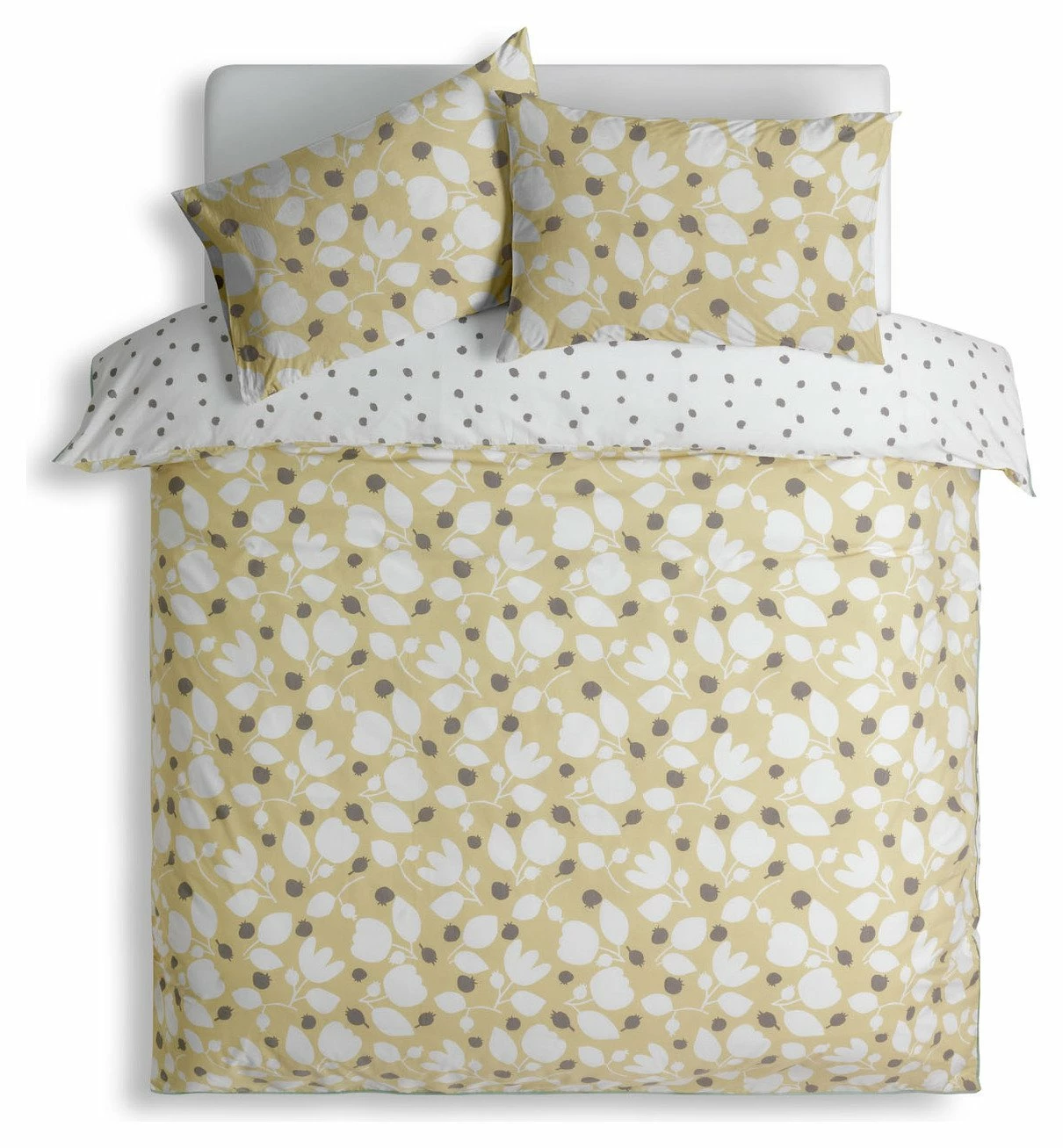 Habitat Scandi Floral Yellow & White Bedding Set - Single 3 Habitat Scandi Floral Yellow & White Bedding Set - Single - Image 3