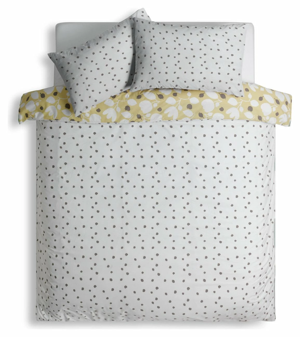 Habitat Scandi Floral Yellow & White Bedding Set - Single 5 Habitat Scandi Floral Yellow & White Bedding Set - Single - Image 5