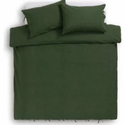 Habitat Cotton Textured Plain Green Bedding Set - Single -Habitat Sales Store 9588736 R Z002A