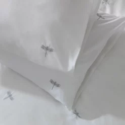 Habitat Dragonfly Embroidered White Bedding Set - Single -Habitat Sales Store 9592430 R Z003A