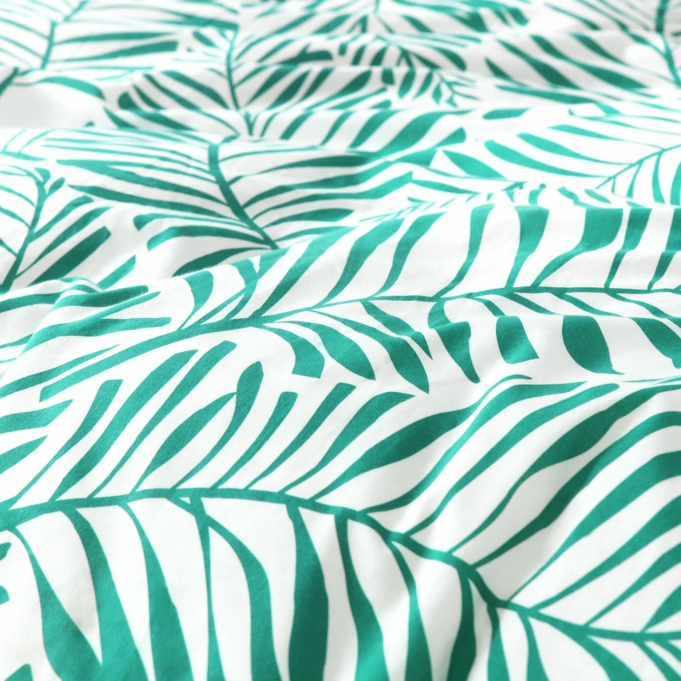 Habitat Abstract Green Leaf & White Bedding Set - Single 7 Habitat Abstract Green Leaf & White Bedding Set - Single - Image 7