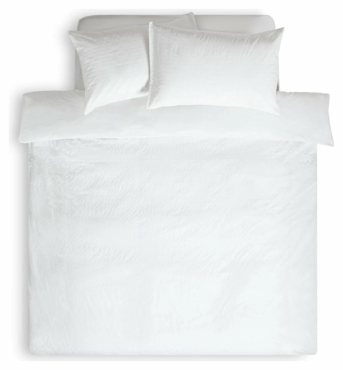 Habitat Seersucker Plain White Bedding Set - Single 3 Habitat Seersucker Plain White Bedding Set - Single - Image 3