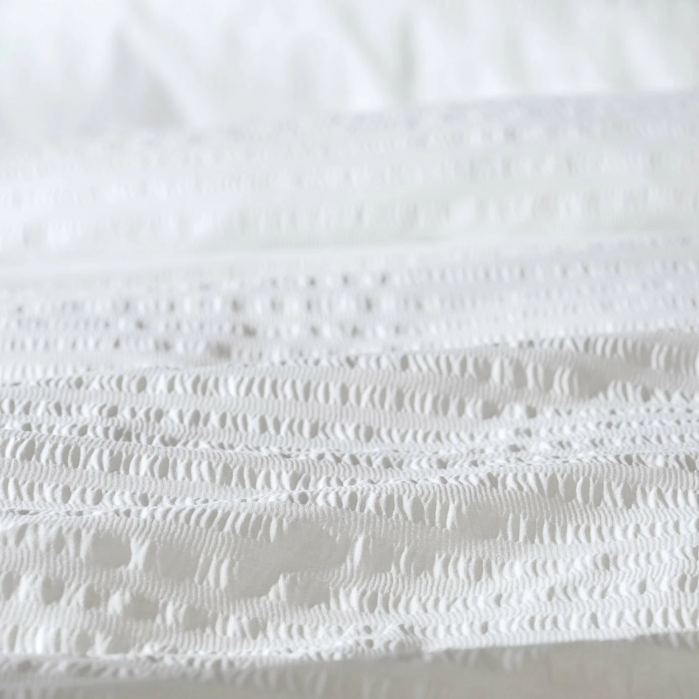 Habitat Seersucker Plain White Bedding Set - Single 6 Habitat Seersucker Plain White Bedding Set - Single - Image 6