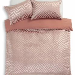 Habitat Geo Velvet Blush Pink Bedding Set - Single 8 Habitat Geo Velvet Blush Pink Bedding Set - Single -Habitat Sales Store 9602447 R Z002A