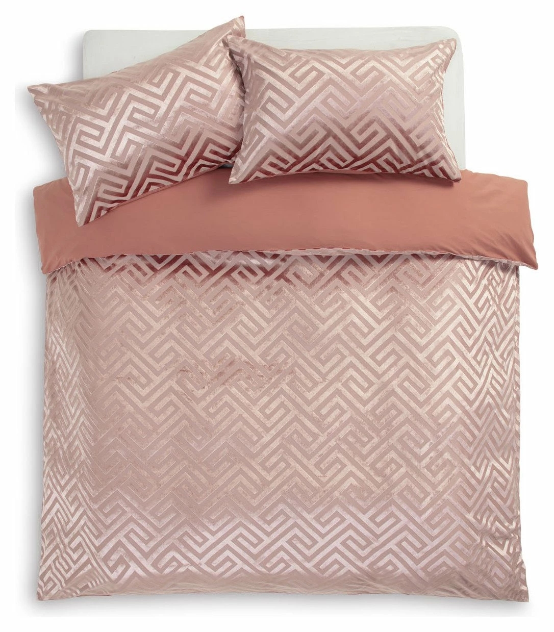Habitat Geo Velvet Blush Pink Bedding Set - Single 3 Habitat Geo Velvet Blush Pink Bedding Set - Single - Image 3