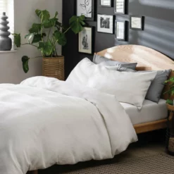Habitat Cotton Waffle Plain White Bedding Set - Single