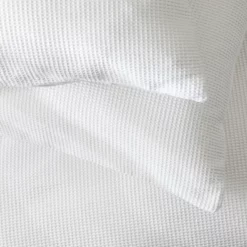 Habitat Cotton Waffle Plain White Bedding Set - Single -Habitat Sales Store 9607064 R Z003A