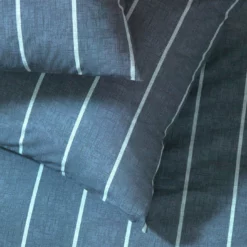 Habitat Cotton Modern Country Stripe Navy Bedding Set-Single -Habitat Sales Store 9608740 R Z003A