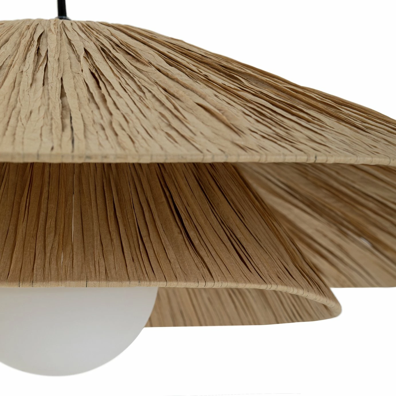 Habitat Guii 2 Tier Rattan Pendant Light - Natural 4 Habitat Guii 2 Tier Rattan Pendant Light - Natural - Image 4