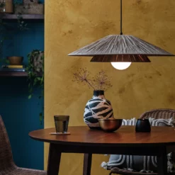 Habitat Guii 2 Tier Rattan Pendant Light - Natural 11 Habitat Guii 2 Tier Rattan Pendant Light - Natural -Habitat Sales Store 9611050 R Z002C