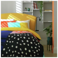Habitat Panel Print Multicolour Bedding Set - Single