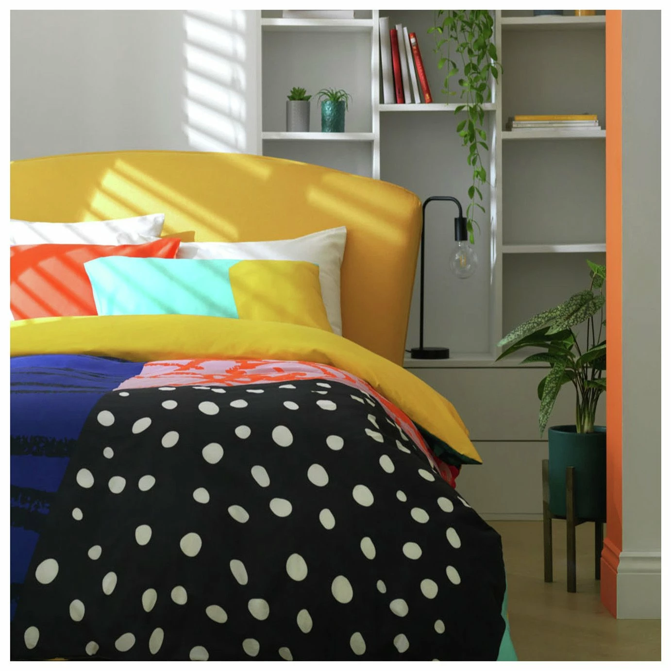 Habitat Panel Print Multicolour Bedding Set - Single 1 Habitat Panel Print Multicolour Bedding Set - Single