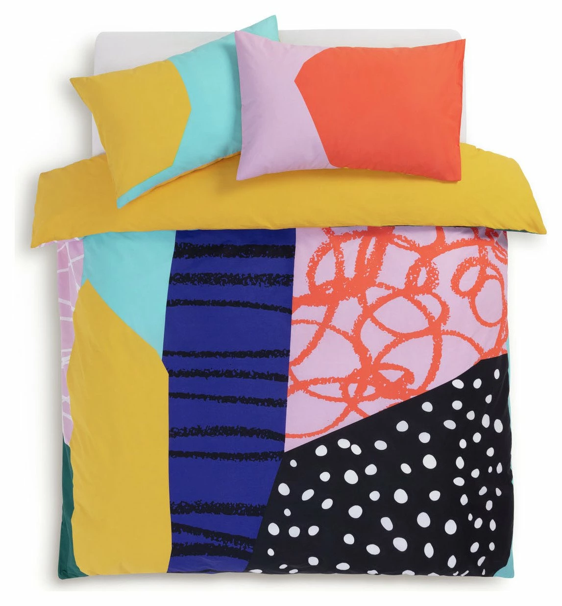 Habitat Panel Print Multicolour Bedding Set - Single 3 Habitat Panel Print Multicolour Bedding Set - Single - Image 3