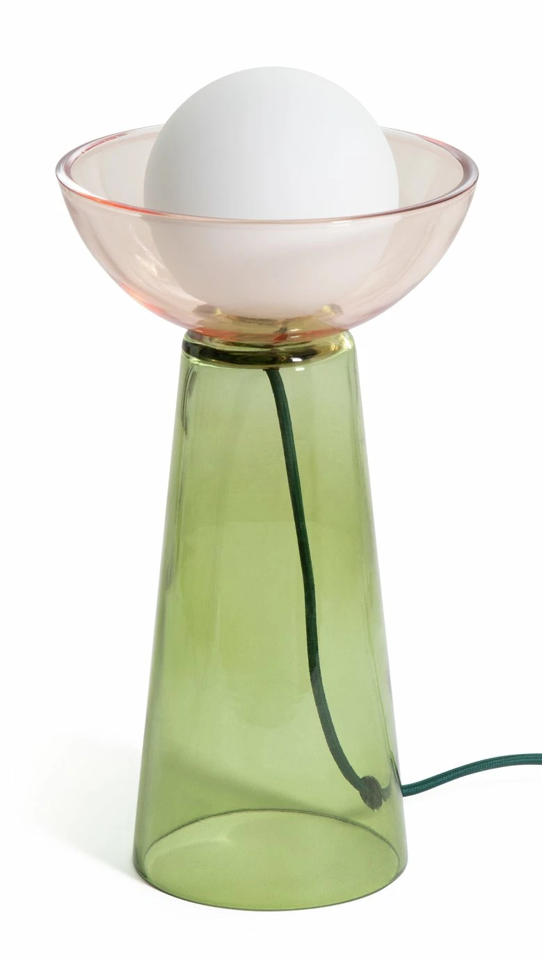 Habitat Pictor Tinted Glass Table Lamp - Green 3 Habitat Pictor Tinted Glass Table Lamp - Green - Image 3