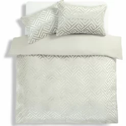 Habitat Geo Velvet Silver Bedding Set - Single 8 Habitat Geo Velvet Silver Bedding Set - Single -Habitat Sales Store 9621356 R Z002A