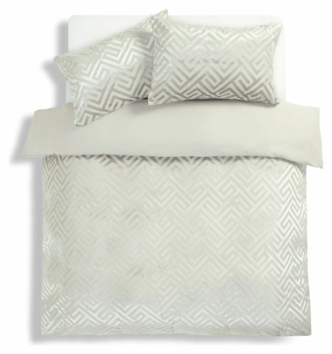 Habitat Geo Velvet Silver Bedding Set - Single 3 Habitat Geo Velvet Silver Bedding Set - Single - Image 3