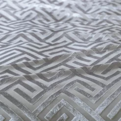 Habitat Geo Velvet Silver Bedding Set - Single 11 Habitat Geo Velvet Silver Bedding Set - Single -Habitat Sales Store 9621356 R Z005A