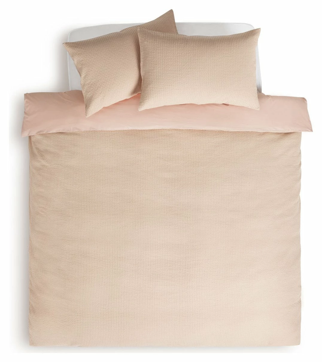 Habitat Cotton Waffle Plain Neutral Bedding Set - Single 4 Habitat Cotton Waffle Plain Neutral Bedding Set - Single - Image 4