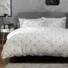 Habitat Tufted Spot White & Grey Bedding Set - Single
