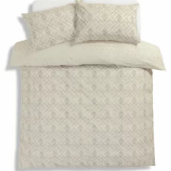 Habitat Cotton 200TC Geo Silver & Cream Bedding Set - Single -Habitat Sales Store 9629152 R Z002A