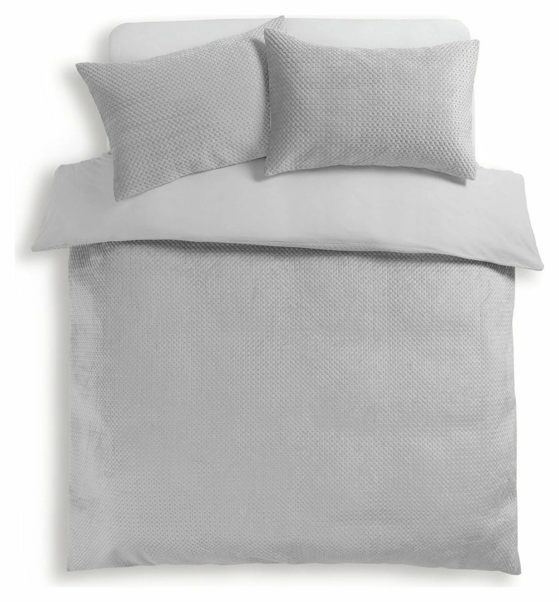 Habitat Pinsonic Velvet Plain Grey Bedding Set - Double 3 Habitat Pinsonic Velvet Plain Grey Bedding Set - Double - Image 3
