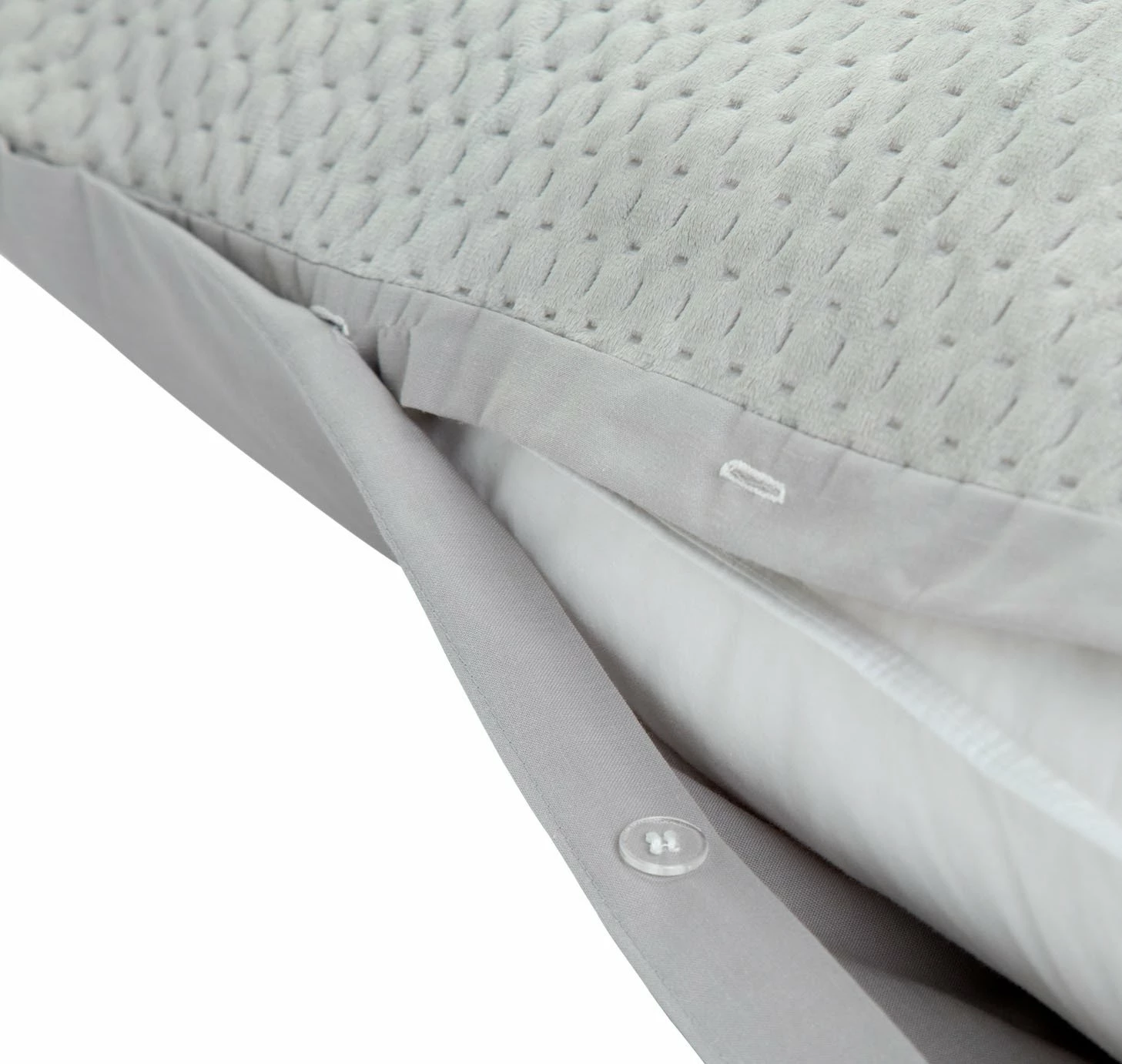 Habitat Pinsonic Velvet Plain Grey Bedding Set - Double 5 Habitat Pinsonic Velvet Plain Grey Bedding Set - Double - Image 5