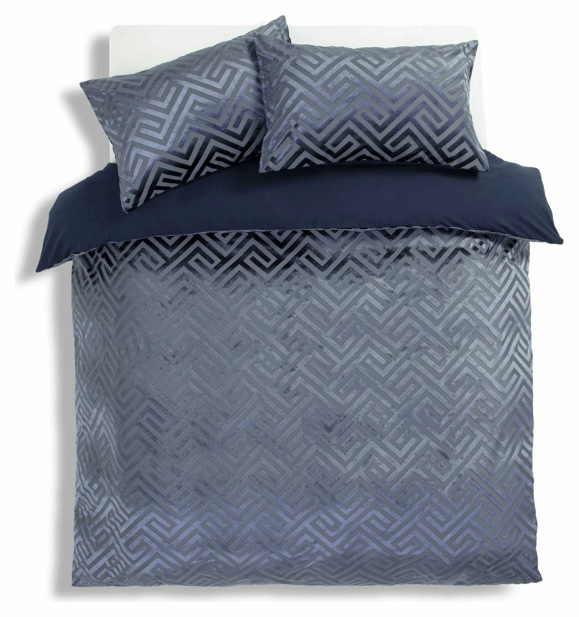 Habitat Velvet Geo Navy Bedding Set - Single 3 Habitat Velvet Geo Navy Bedding Set - Single - Image 3